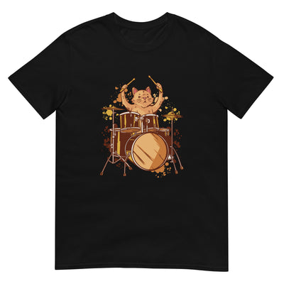 Katze spielt Schlagzeug und ist Schlagzeuger - Herren T-Shirt Other_Niches xxx yyy zzz Black