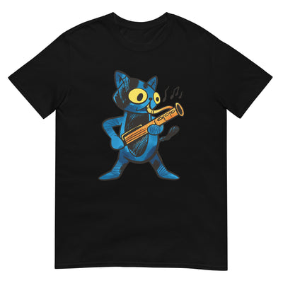 Katze mit Fagott spielt Musik - Lustig - Herren T-Shirt Other_Niches xxx yyy zzz Black