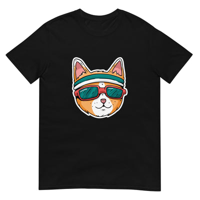 Katze mit Sonnenbrille und Band - Laufend - Herren T-Shirt Other_Niches xxx yyy zzz Black