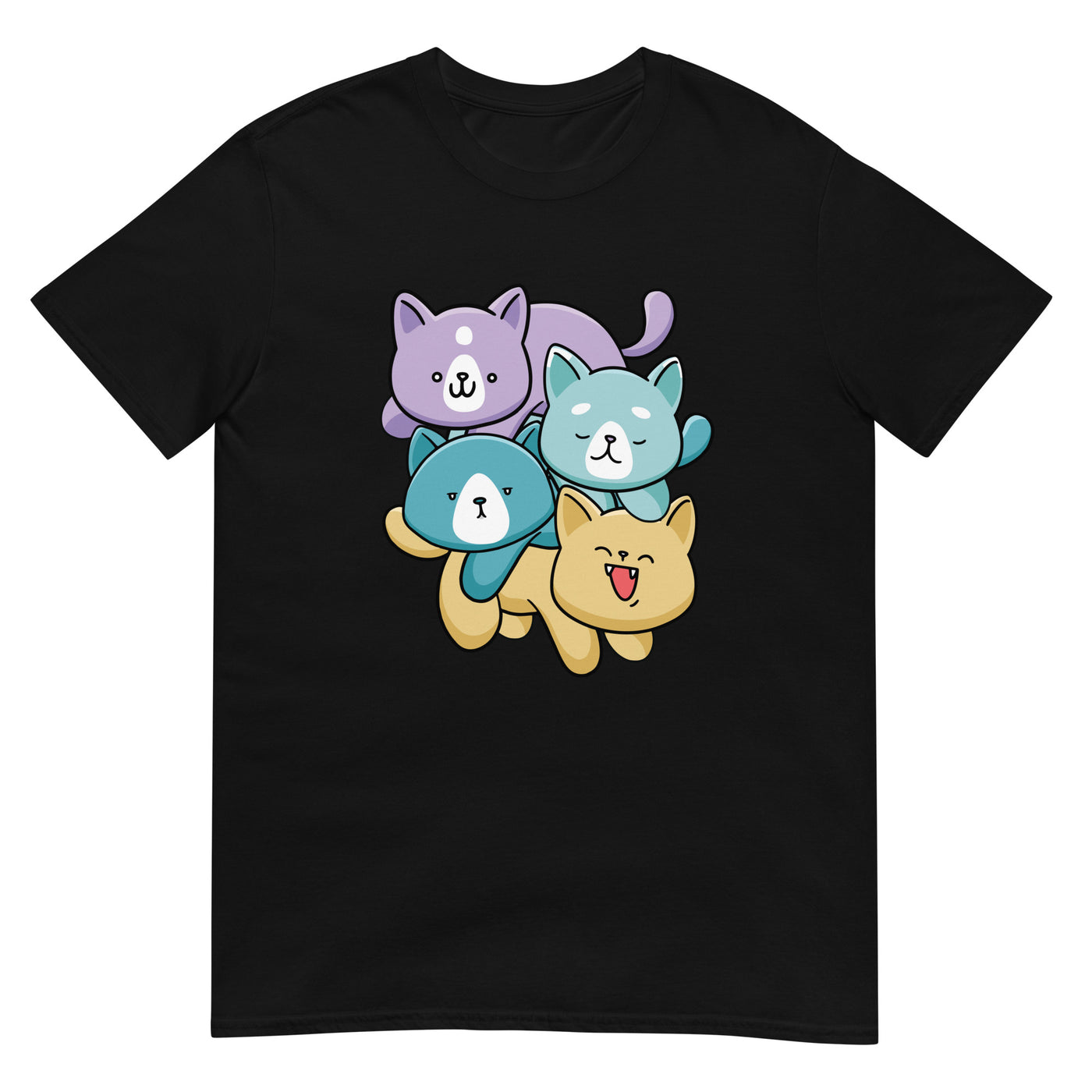 Katzen in verschiedenen Farben übereinander - Herren T-Shirt Other_Niches xxx yyy zzz Black