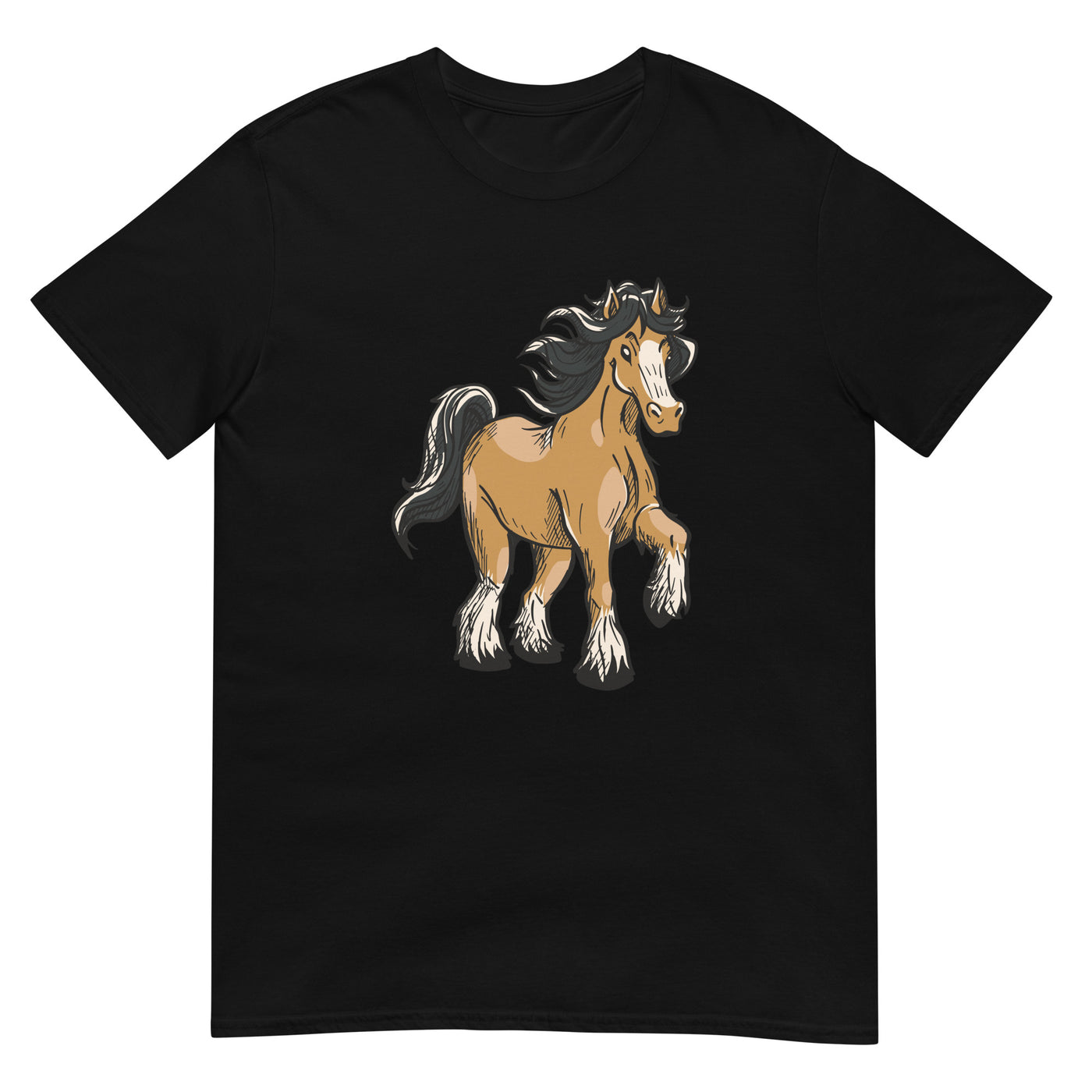 Clydesdale Pferd Illustration - Herren T-Shirt Other_Niches xxx yyy zzz Black