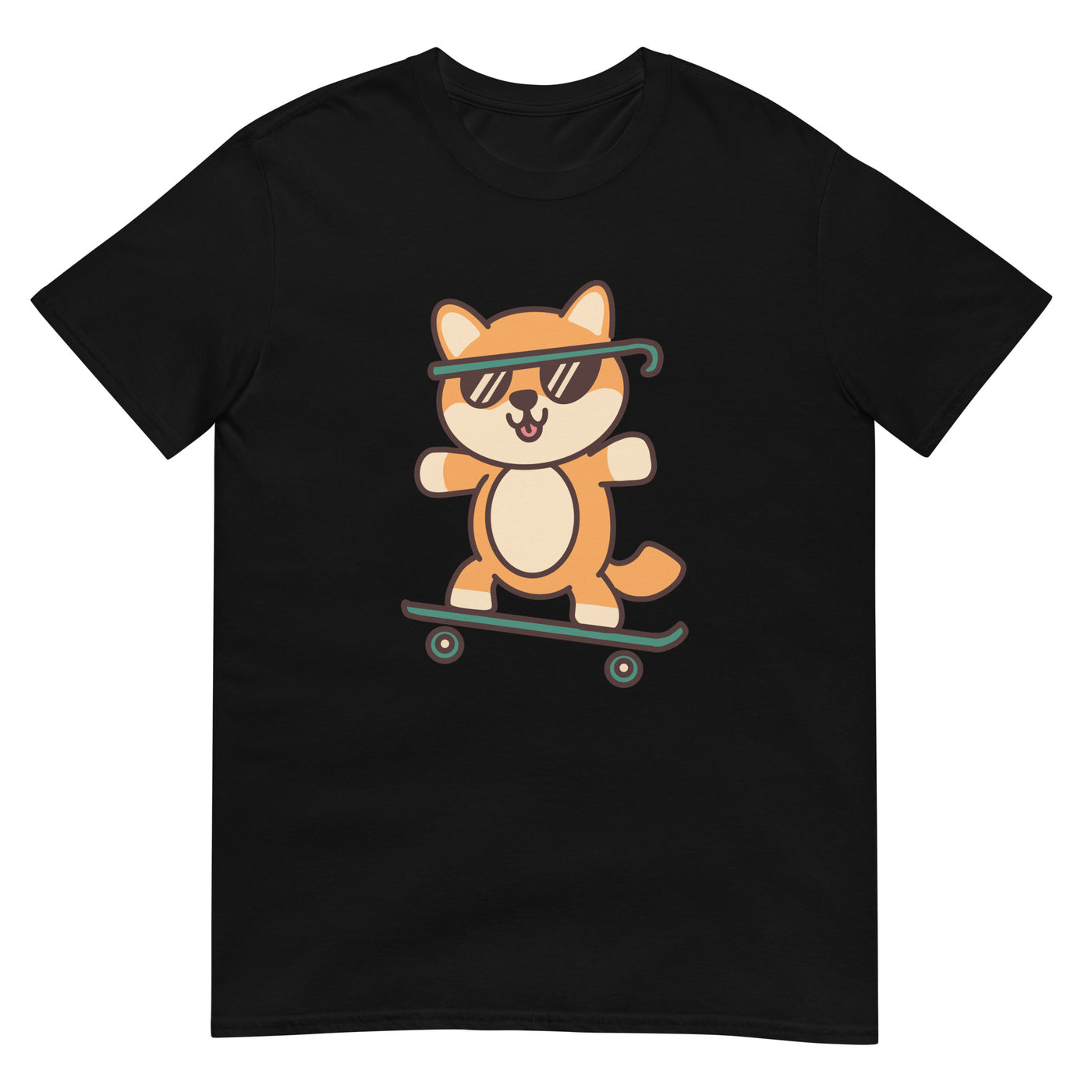 Cooler Hund skatet auf Skateboard mit Sonnenbrille - Herren T-Shirt Other_Niches xxx yyy zzz Black