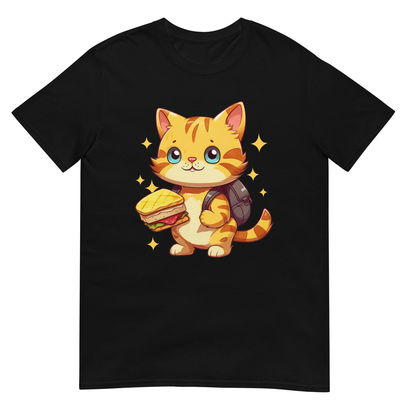 Katze isst Sandwich und sieht süß und wunderschön aus - Herren T-Shirt Other_Niches xxx yyy zzz Black