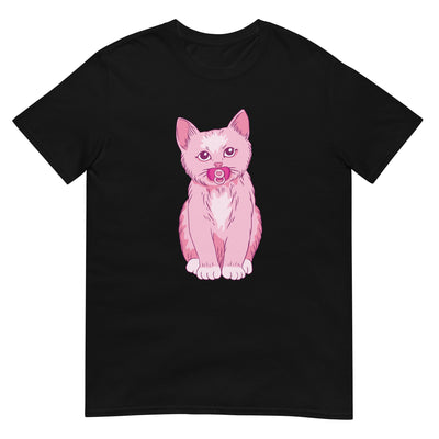 Niedliches rosa Kätzchen mit Schnuller - Herren T-Shirt Other_Niches xxx yyy zzz Black