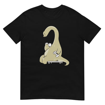 Dinosaurier trainiert mit Hanteln auf lustige, motivierende Weise - Herren T-Shirt Other_Niches xxx yyy zzz Black