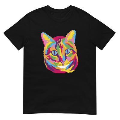 Gesicht einer bunten Katze - Porträt - Herren T-Shirt Other_Niches xxx yyy zzz Black