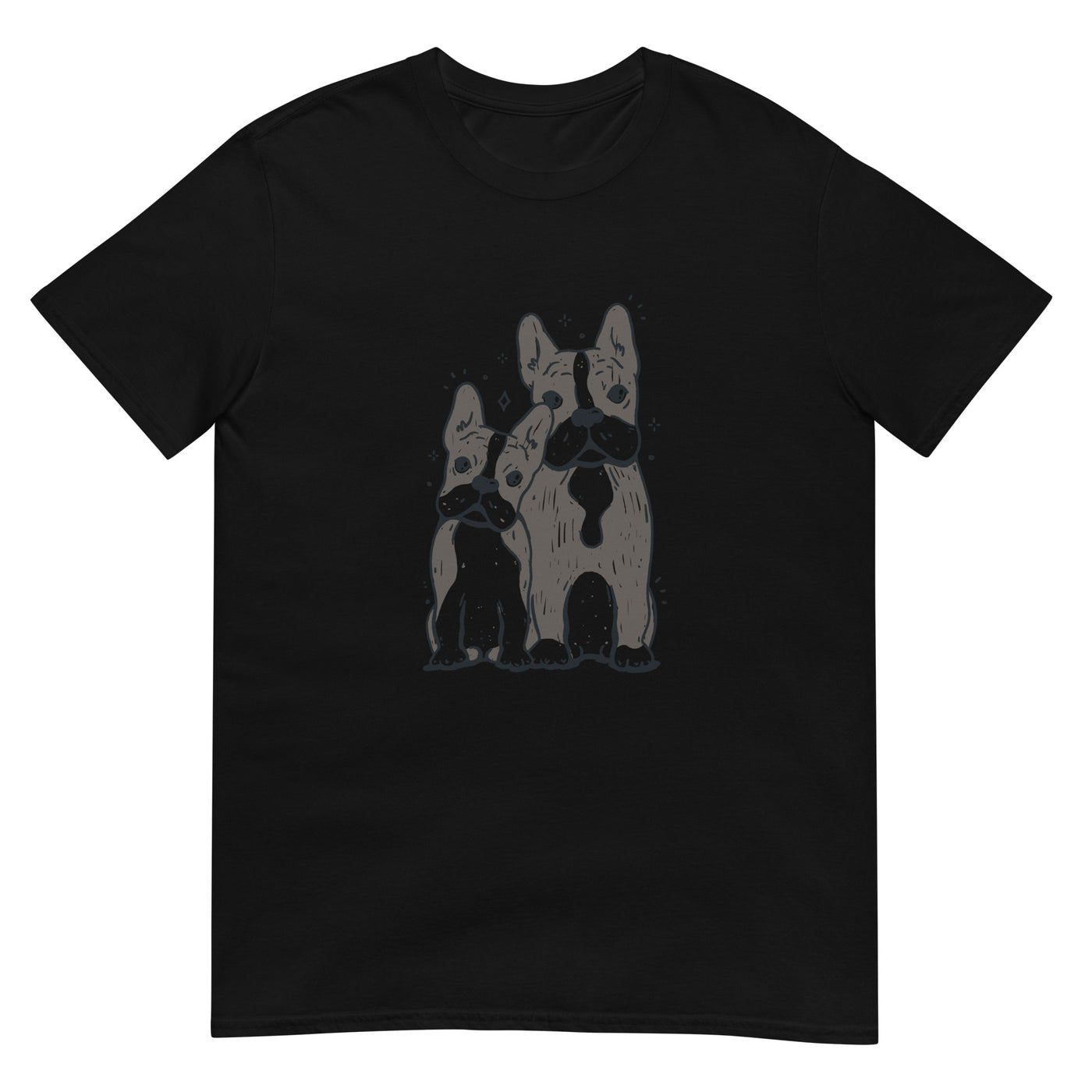 Französische Bulldoggen in Duo-Ton-Illustration - Herren T-Shirt Other_Niches xxx yyy zzz Black