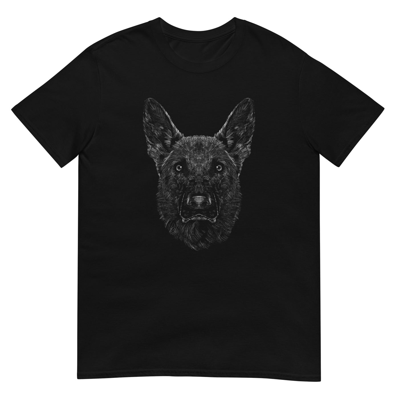 Deutscher Schäferhund Gesicht - Monochrome Fotografie - Herren T-Shirt Other_Niches xxx yyy zzz Black
