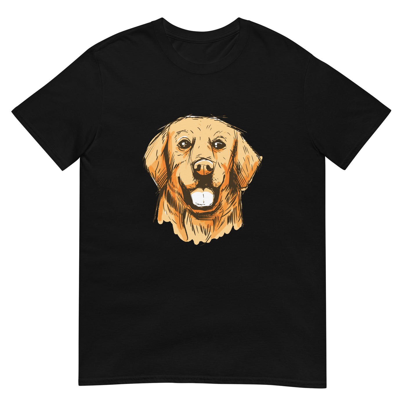 Glücklich aussehender Golden Retriever - Hundeporträt - Herren T-Shirt Other_Niches xxx yyy zzz Black
