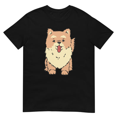 Glücklicher Pomeranian Hund - Herren T-Shirt Other_Niches xxx yyy zzz Black