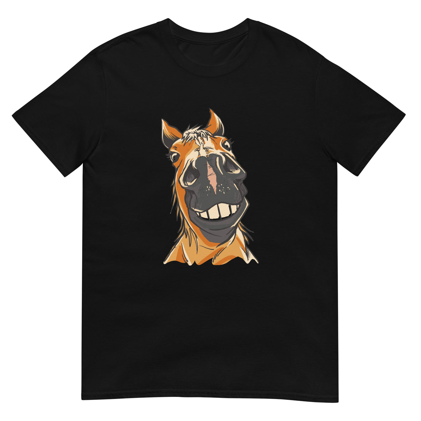 Pferd - Gesichtsporträt - Lustiger Blick - Herren T-Shirt Other_Niches xxx yyy zzz Black