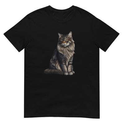 Maine Coon Katze sitzt und ist süß - Herren T-Shirt Other_Niches xxx yyy zzz Black