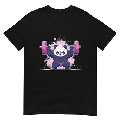 Panda macht Kniebeugen mit schwerer Langhantel in pinker Farbe - Herren T-Shirt Other_Niches xxx yyy zzz Black