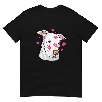 Pitbull mit Küssen und verliebt - Gesichtsporträt - Herren T-Shirt Other_Niches xxx yyy zzz Black
