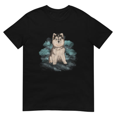 Pomsky Hund sitzt - Herren T-Shirt Other_Niches xxx yyy zzz Black