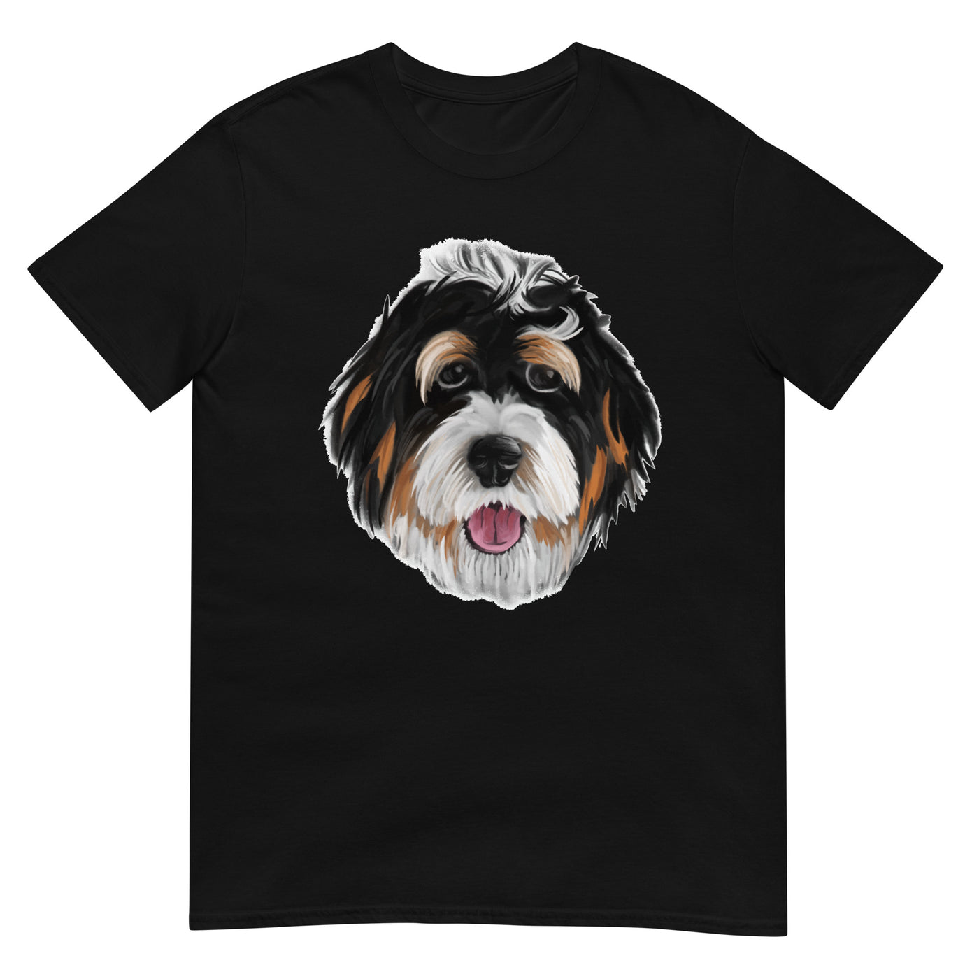 Realistisches Hundegesicht eines süßen und alten Hundes - Herren T-Shirt Other_Niches xxx yyy zzz Black