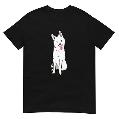 Schäferhund mit herausgestreckter Zunge und weißer Farbe - Herren T-Shirt Other_Niches xxx yyy zzz Black