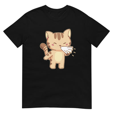 Niesende getigerte Katze in der süßen Allergiesaison - Herren T-Shirt Other_Niches xxx yyy zzz Black