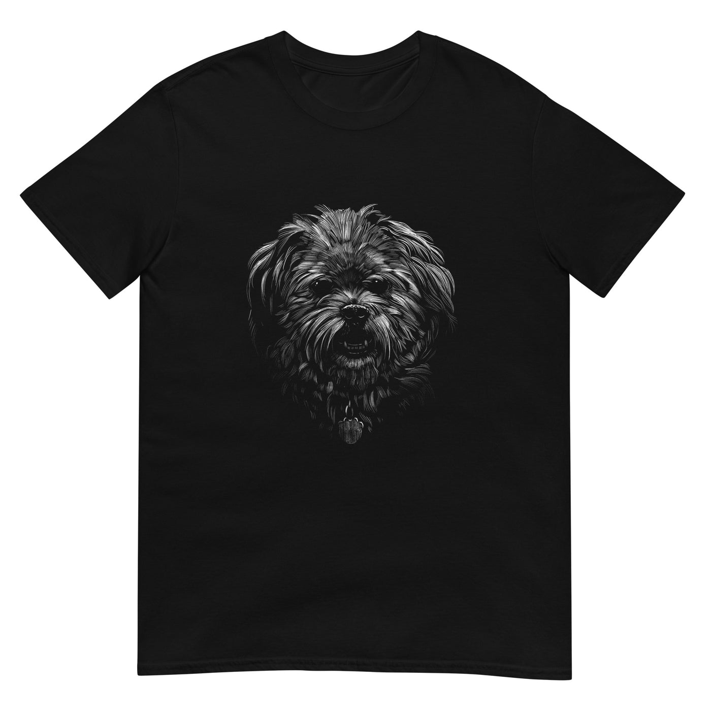 Terrier Shih-Tzu Hund - Monochrome Fotografie - Herren T-Shirt Other_Niches xxx yyy zzz Black