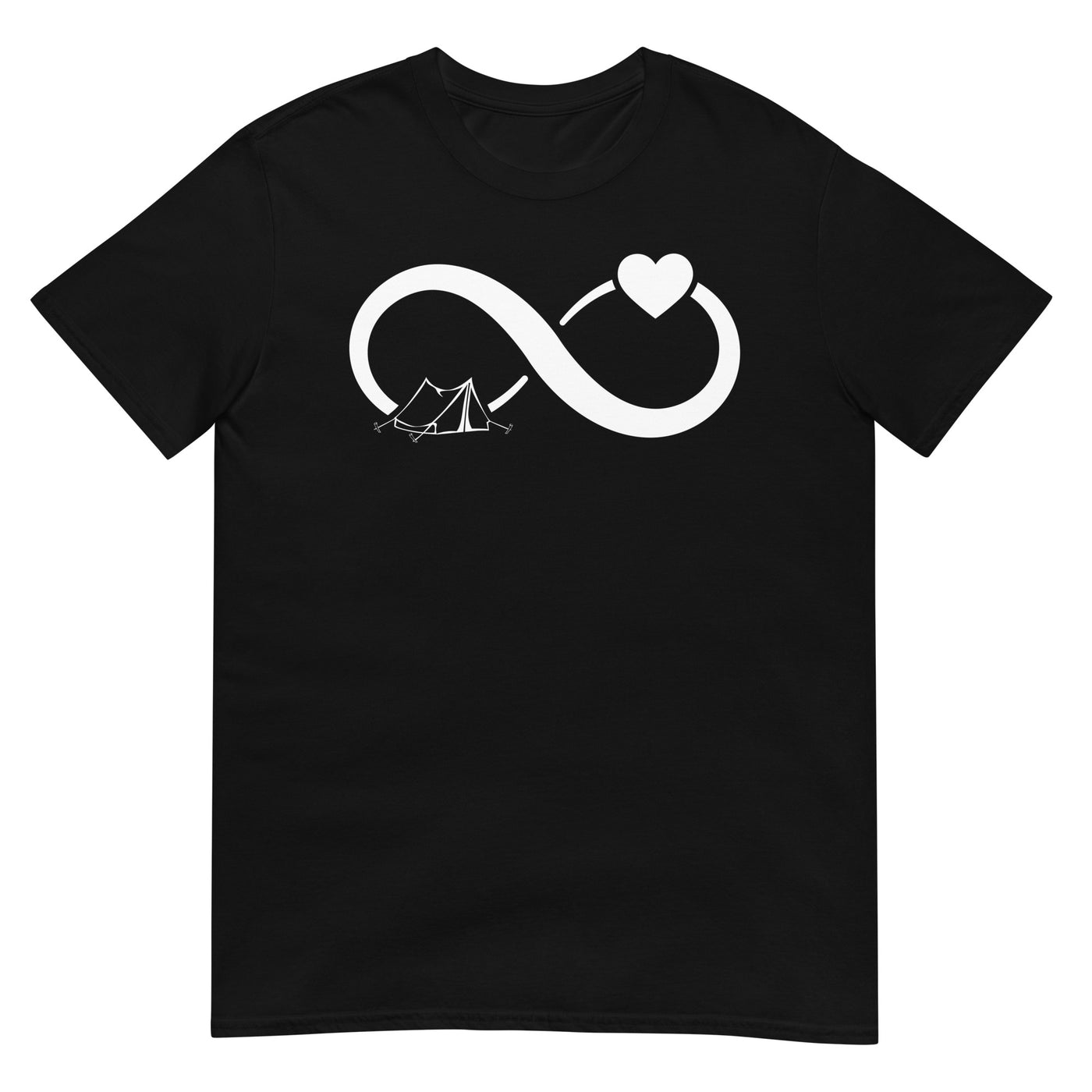 Infinity Heart and Camping 1 - T-Shirt (Unisex) camping xxx yyy zzz Black