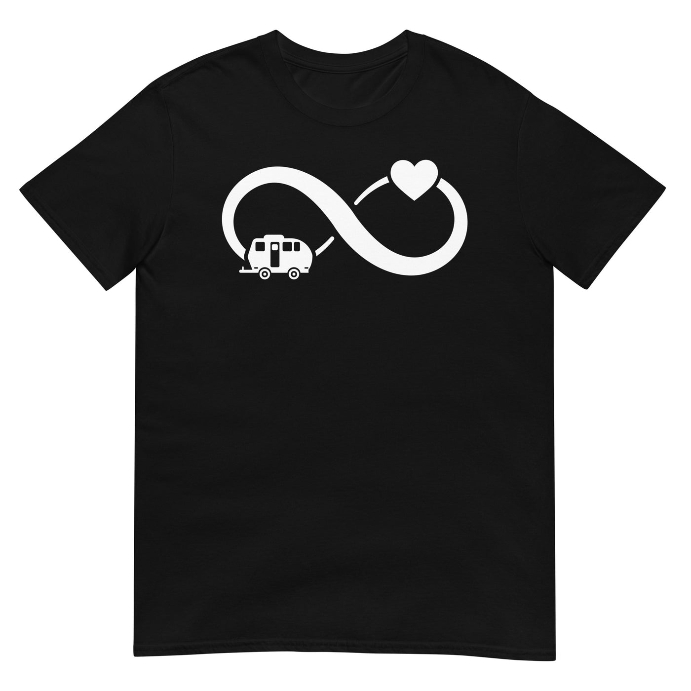 Infinity Heart and Camping 2 - T-Shirt (Unisex) camping xxx yyy zzz Black