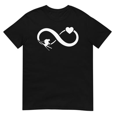 Infinity Heart and Skiing - T-Shirt (Unisex) klettern ski xxx yyy zzz Black