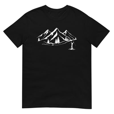 Berge 1 und Skifahren - T-Shirt (Unisex) klettern ski xxx yyy zzz Black