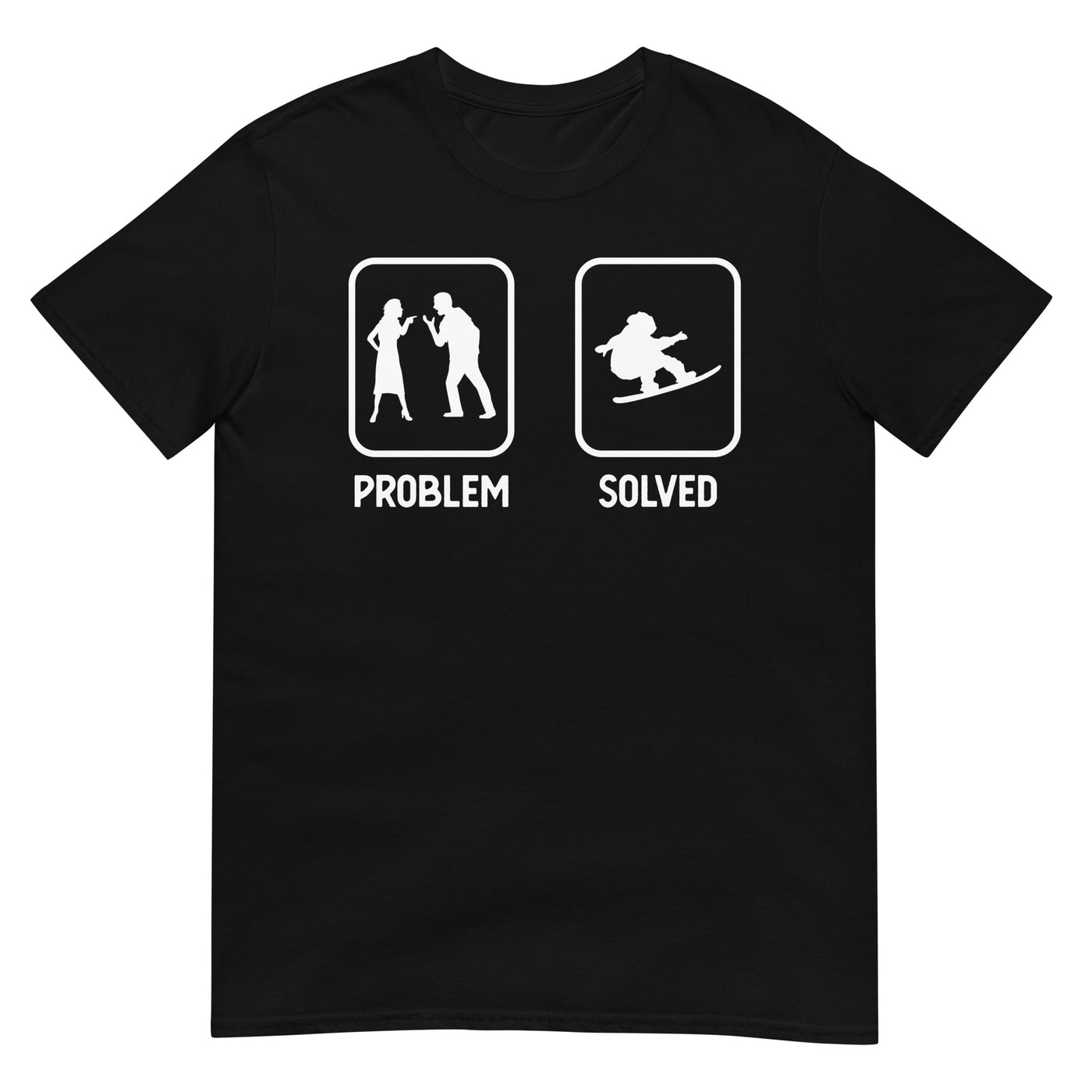 Problem Solved - Mann Snowboarding - T-Shirt (Unisex) snowboarden xxx yyy zzz Black