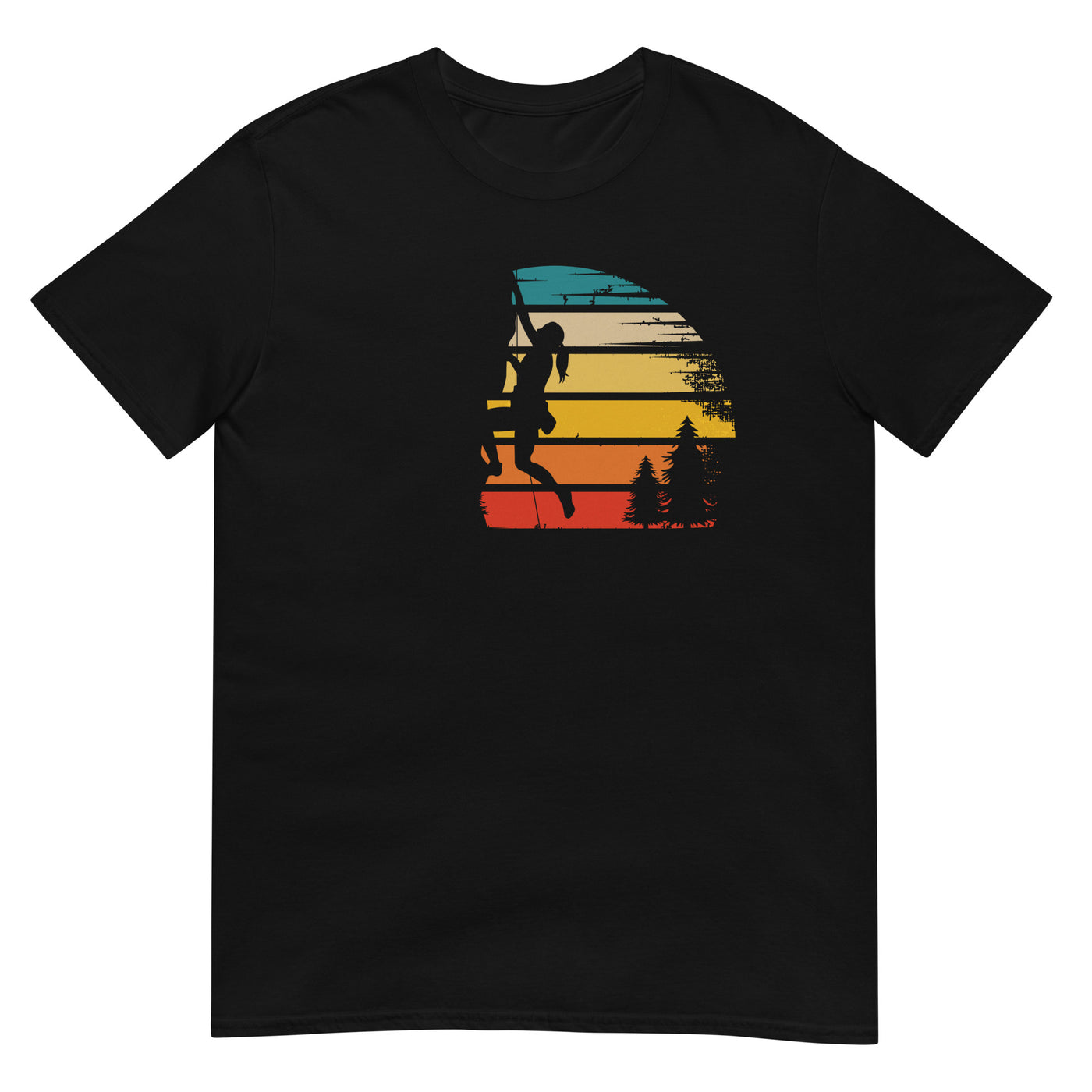 Retro Sonne und Klettern - T-Shirt (Unisex) klettern xxx yyy zzz Black