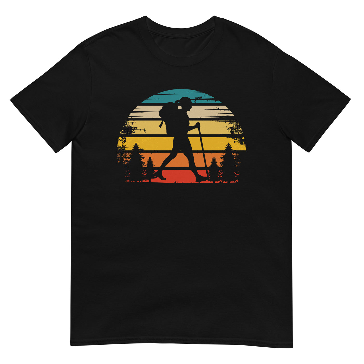 Retro Sonne und Wandern - T-Shirt (Unisex) wandern xxx yyy zzz Black