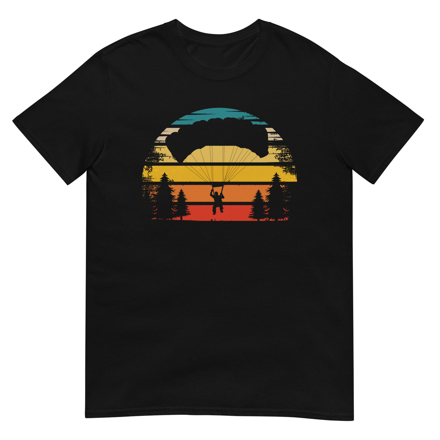 Retro Sonne und Paragleiten - T-Shirt (Unisex) berge xxx yyy zzz Black