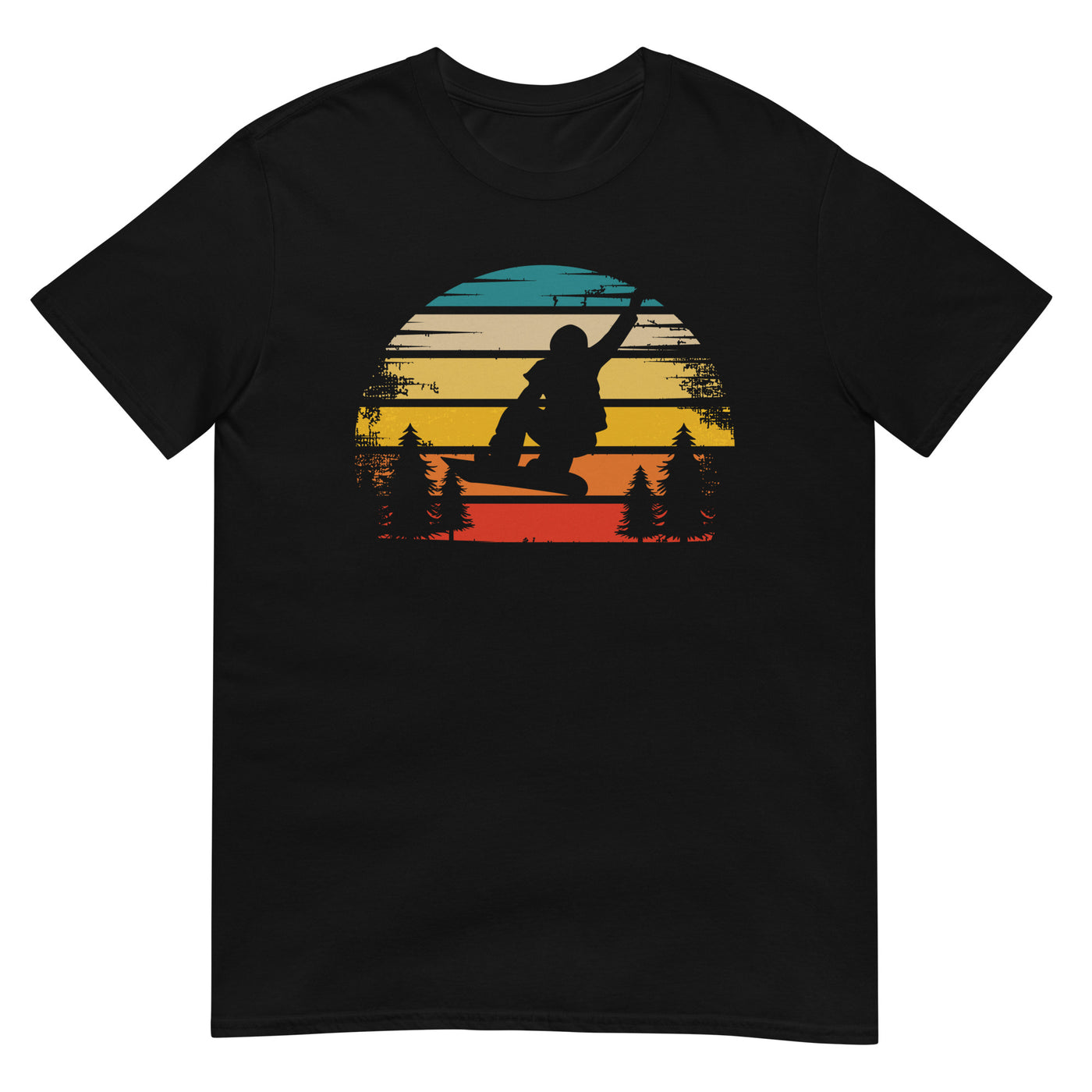 Retro Sonne und Snowboarding - T-Shirt (Unisex) snowboarden xxx yyy zzz Black