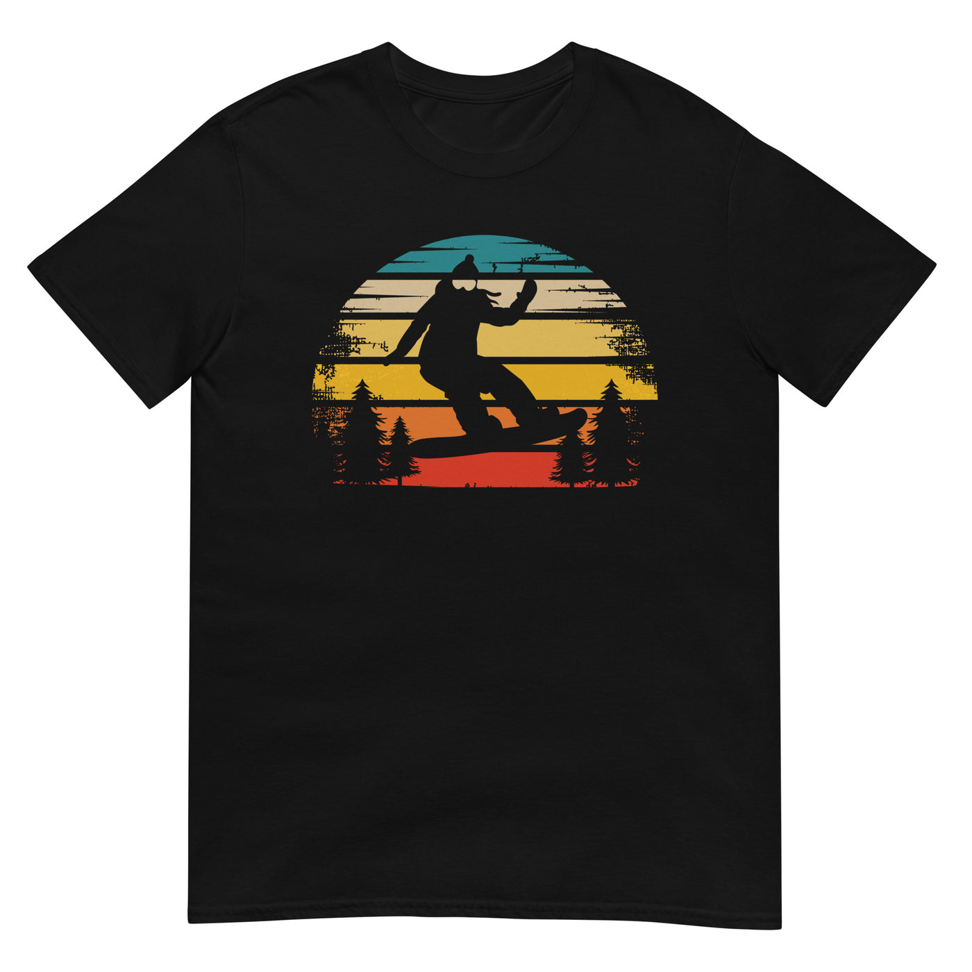 Retro Sonne und Snowboarding - T-Shirt (Unisex) snowboarden xxx yyy zzz Black