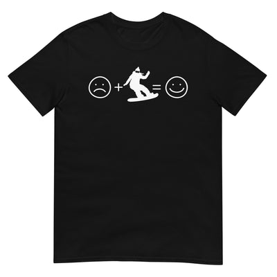 Lächelndes Gesicht und Snowboarding - - Unisex Basic Softstyle T-Shirt | Gildan 64000 snowboarden xxx yyy zzz Black