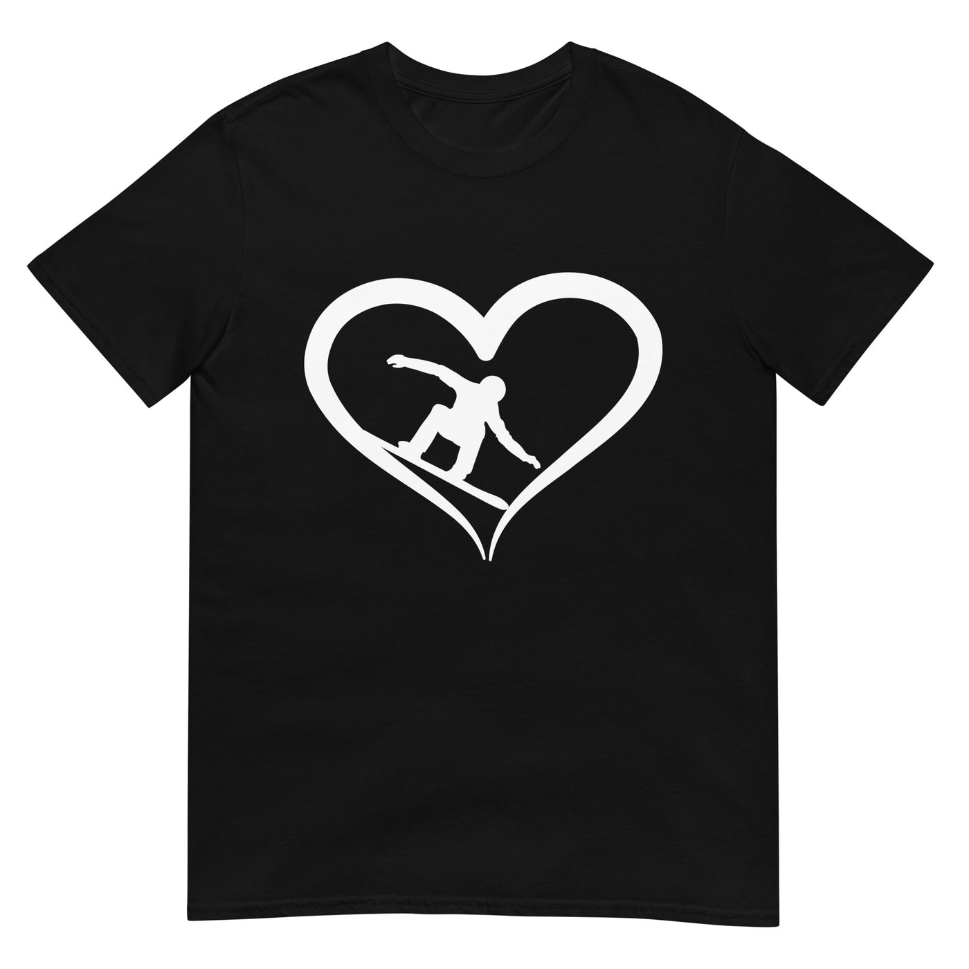 Snowboarder und Herz - T-Shirt (Unisex) snowboarden xxx yyy zzz Black