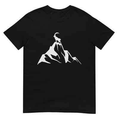 Steinbock_am_Berg_-_(B.W) - Unisex Basic Softstyle T-Shirt | Gildan 64000 wandern xxx yyy zzz Black