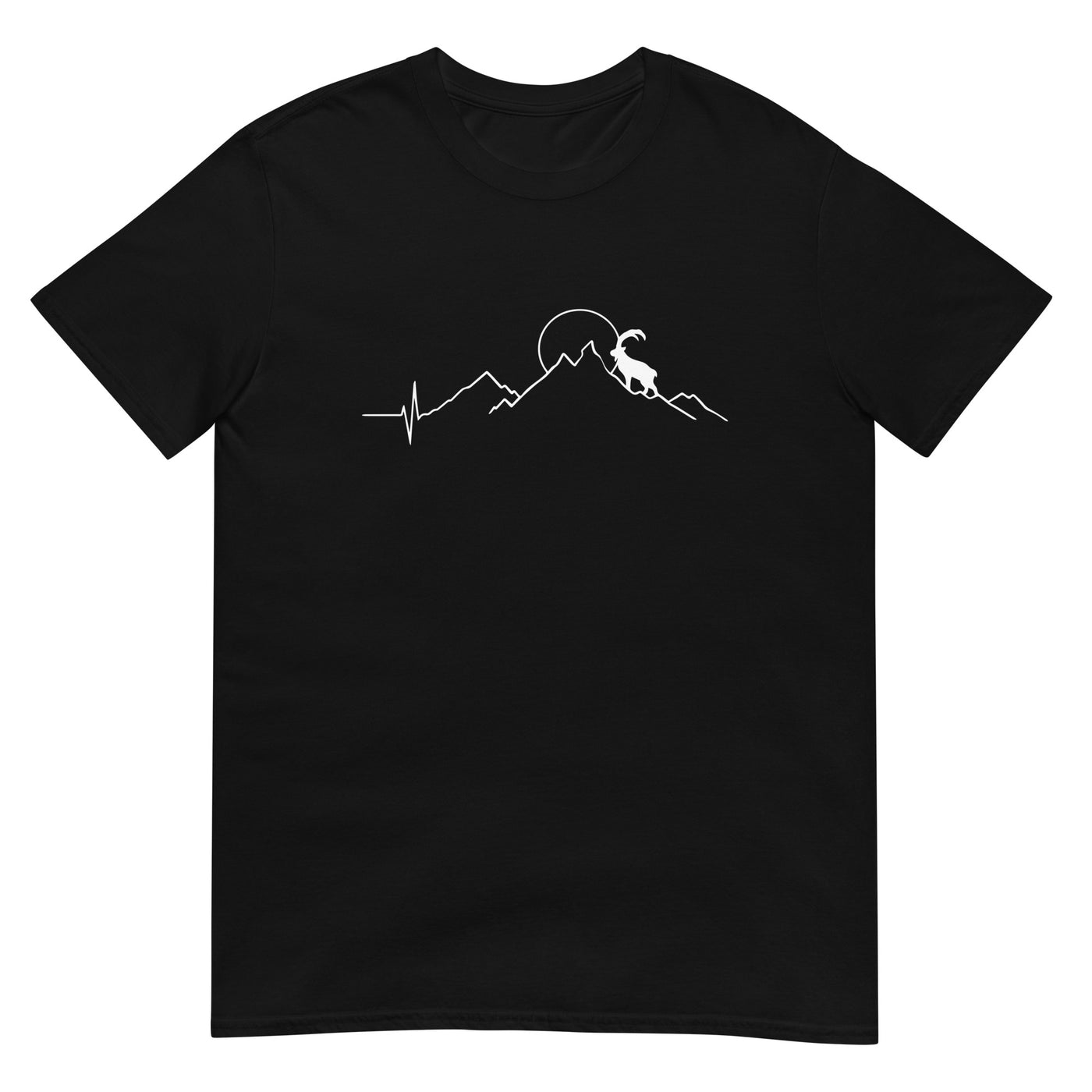 Steinbock_und_Berg_-_(B.W) - T-Shirt (Unisex) berge wandern xxx yyy zzz Black