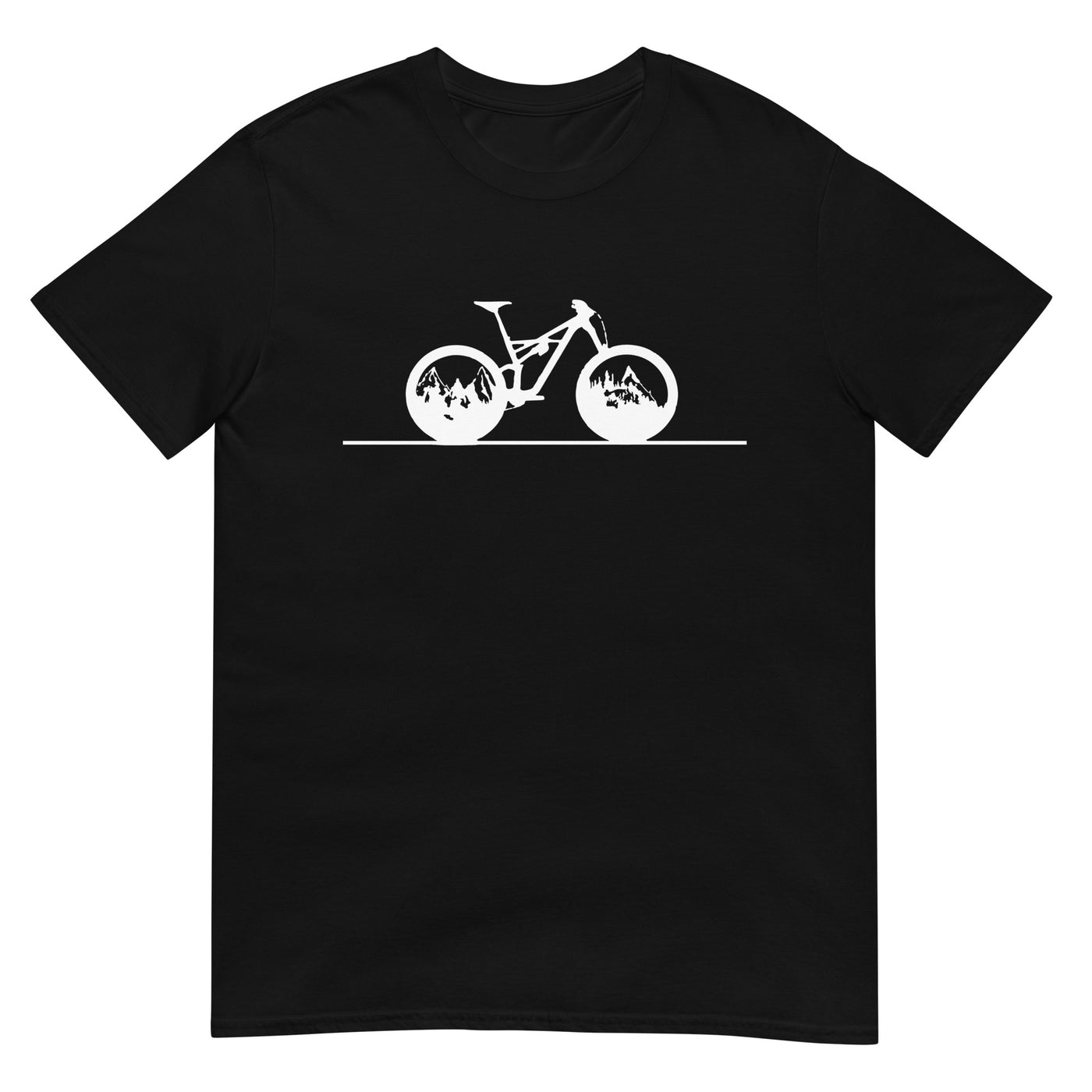 Gerade_Linie_-_Berge_-_Radfahren_-_(F)_(2) - T-Shirt (Unisex) xxx yyy zzz Black