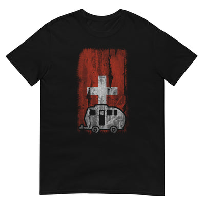 Schweizer Flagge 2 und Camping - T-Shirt (Unisex) camping xxx yyy zzz Black