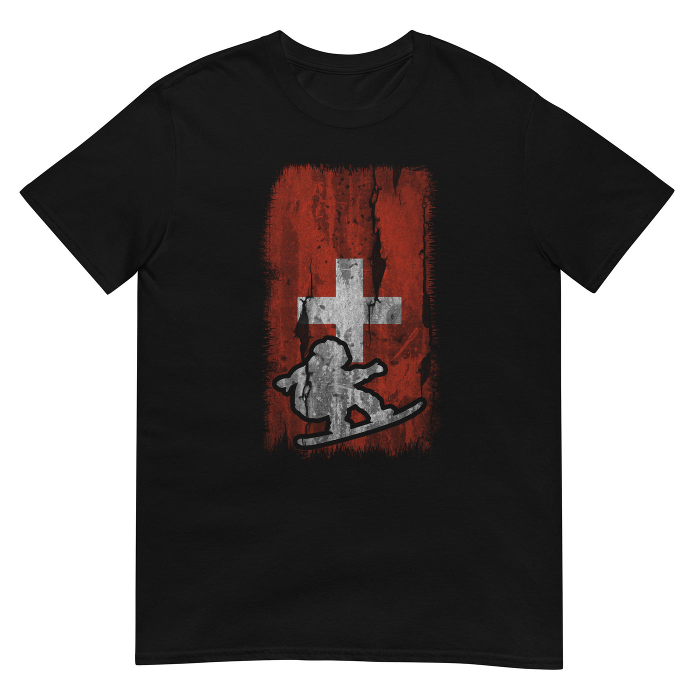 Schweizer Flagge und Snowboarding - T-Shirt (Unisex) snowboarden xxx yyy zzz Black