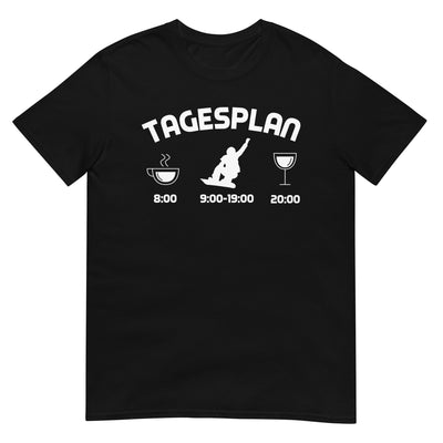 Tagesplan_1_-_(SN)_ - Unisex Basic Softstyle T-Shirt | Gildan 64000 snowboarden xxx yyy zzz Black