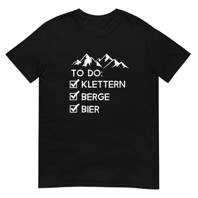 To Do Liste - Klettern, Berge, Bier - - Unisex Basic Softstyle T-Shirt | Gildan 64000 klettern xxx yyy zzz Black