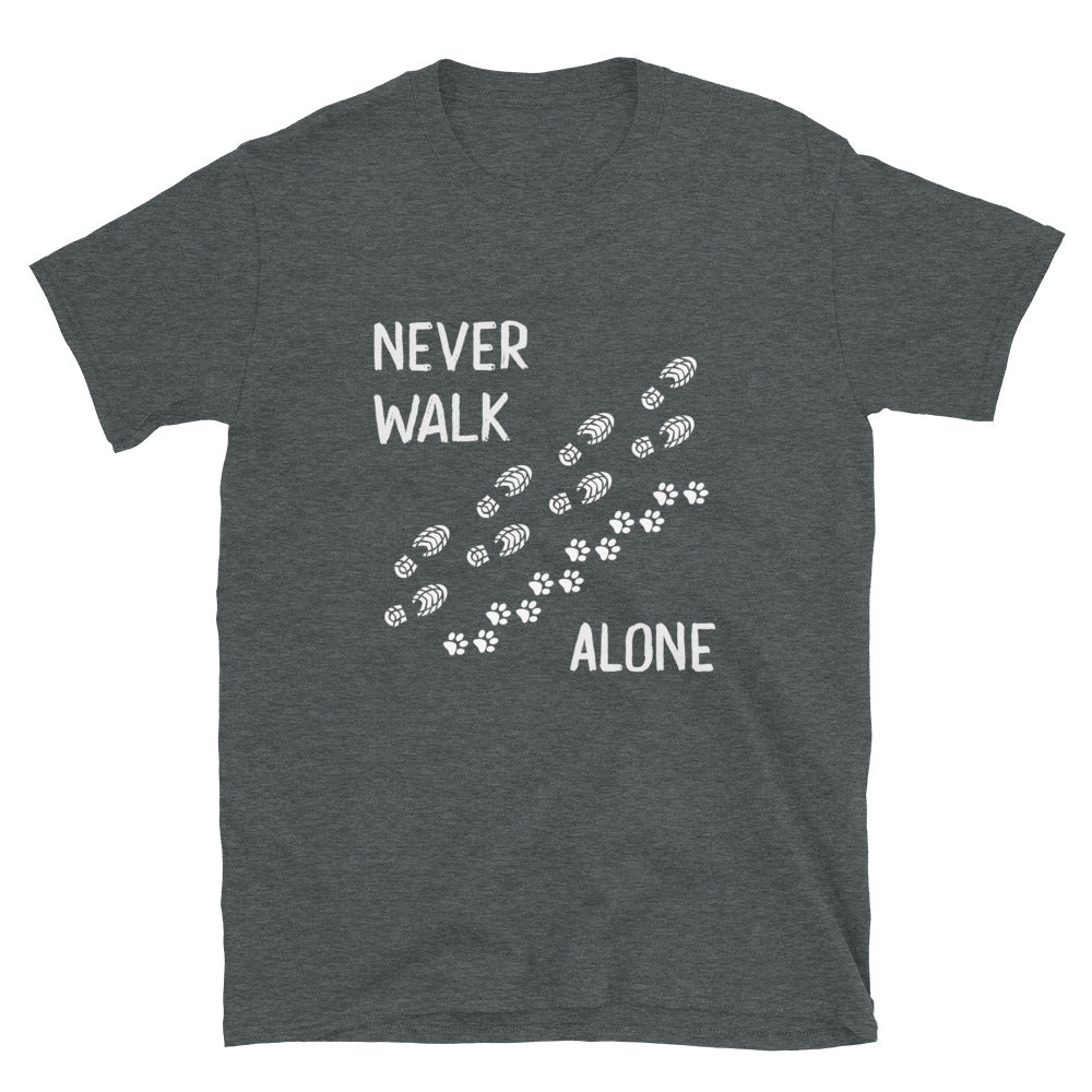 Never Walk Alone - T-Shirt (Unisex) wandern Dark Heather