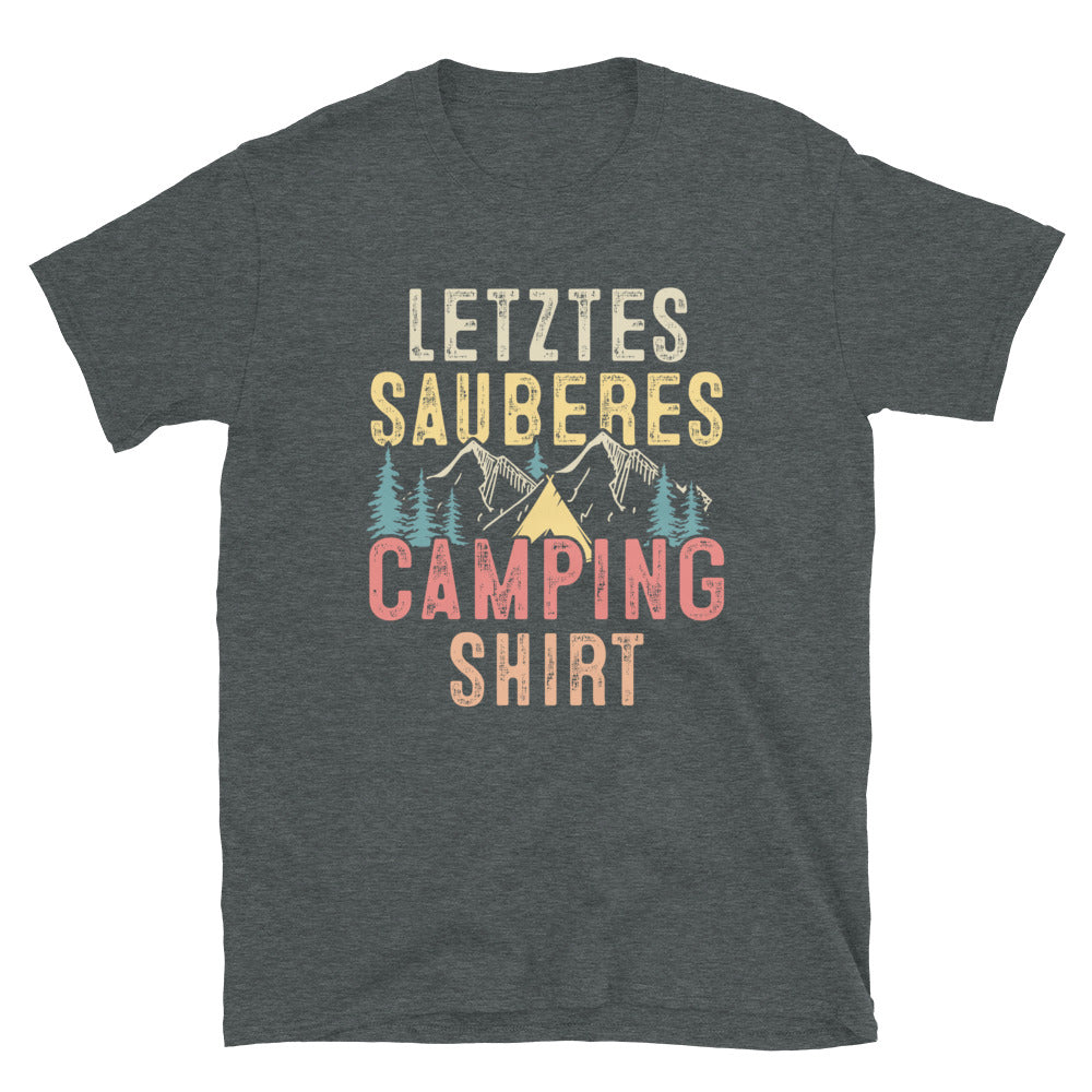 Letztes Sauberes Camping Shirt - T-Shirt (Unisex) camping Dark Heather