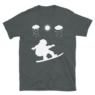 Alle Jahreszeiten Und Snowboarden - T-Shirt (Unisex) snowboarden Dark Heather