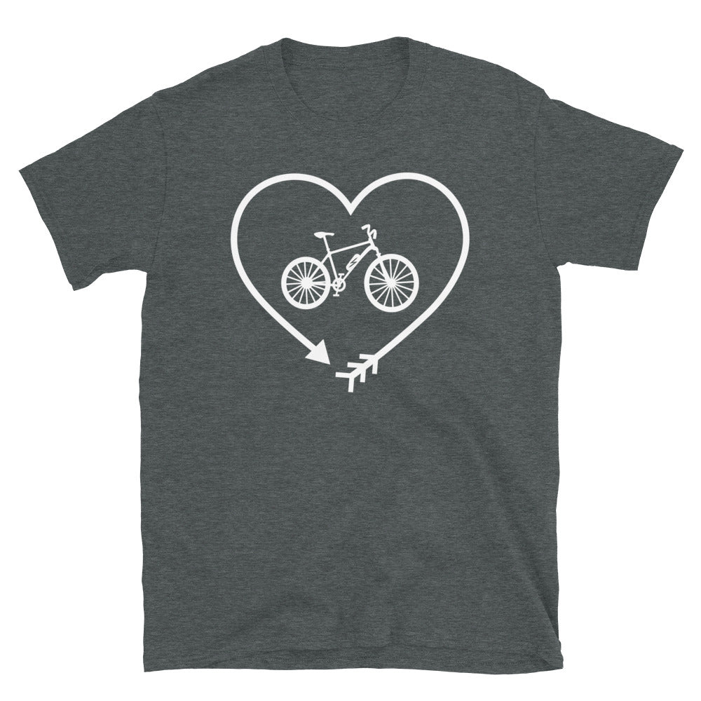 Pfeil, Herz Und E-Bike - T-Shirt (Unisex) e-bike Dark Heather
