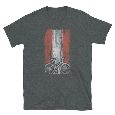 Österreich-Flagge Und Radfahren - T-Shirt (Unisex) fahrrad Dark Heather