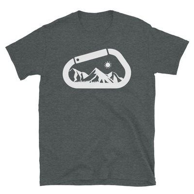 Bergkarabiner - T-Shirt (Unisex) klettern Dark Heather