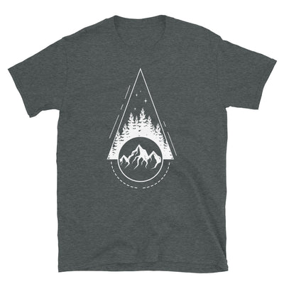 Berglandschaft - Geometrisch - T-Shirt (Unisex) berge Dark Heather