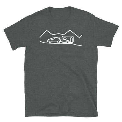Camping Caravan - T-Shirt (Unisex) camping Dark Heather